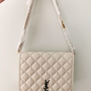 New YSL leather shoulder bag